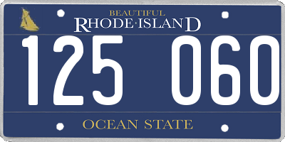RI license plate 125060