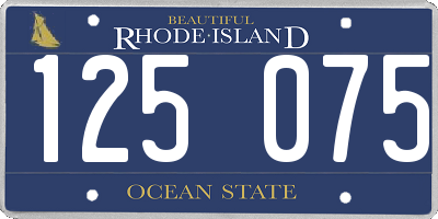 RI license plate 125075