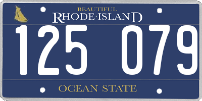 RI license plate 125079
