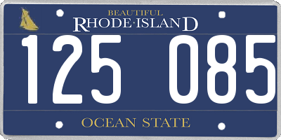 RI license plate 125085