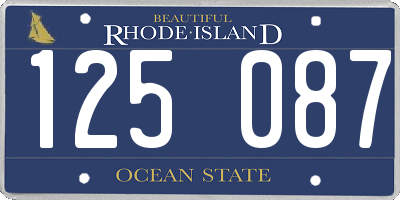 RI license plate 125087