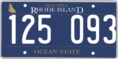 RI license plate 125093