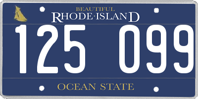RI license plate 125099