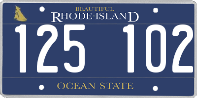 RI license plate 125102