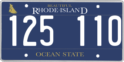 RI license plate 125110