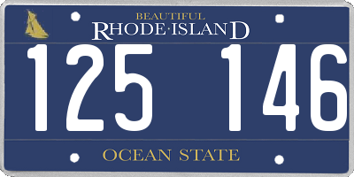 RI license plate 125146