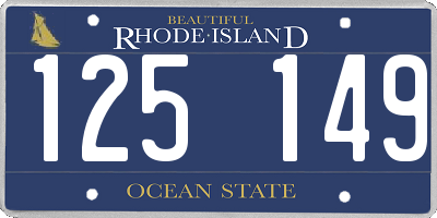 RI license plate 125149