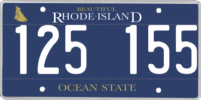 RI license plate 125155