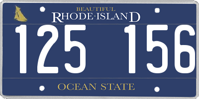 RI license plate 125156