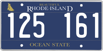 RI license plate 125161