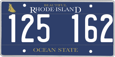RI license plate 125162
