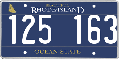 RI license plate 125163