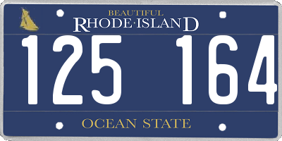 RI license plate 125164