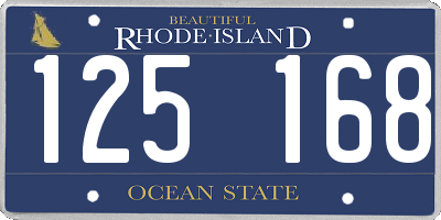 RI license plate 125168