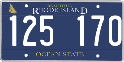 RI license plate 125170