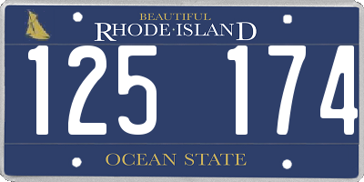 RI license plate 125174