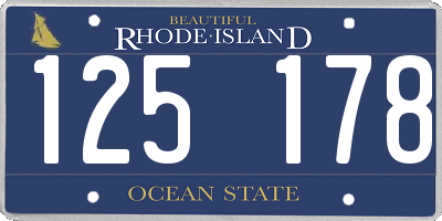 RI license plate 125178