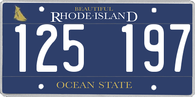 RI license plate 125197