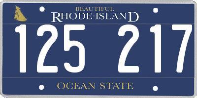 RI license plate 125217