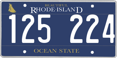 RI license plate 125224