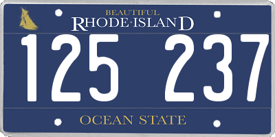 RI license plate 125237
