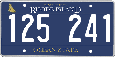 RI license plate 125241