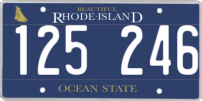RI license plate 125246
