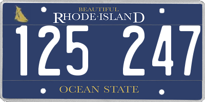 RI license plate 125247
