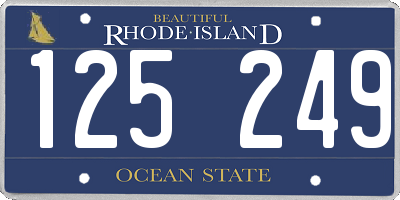RI license plate 125249