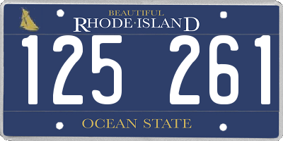 RI license plate 125261