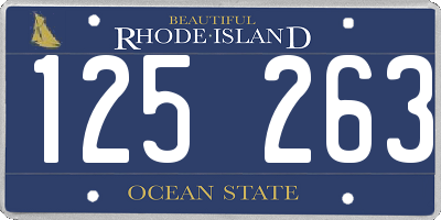 RI license plate 125263