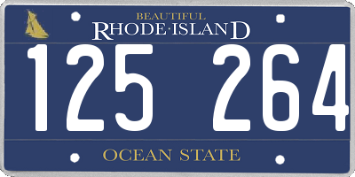 RI license plate 125264