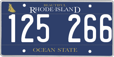 RI license plate 125266