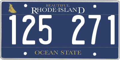 RI license plate 125271