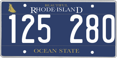 RI license plate 125280