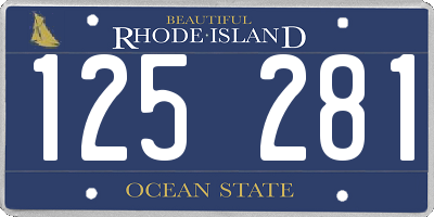 RI license plate 125281