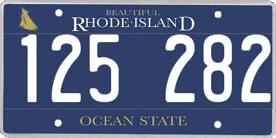 RI license plate 125282