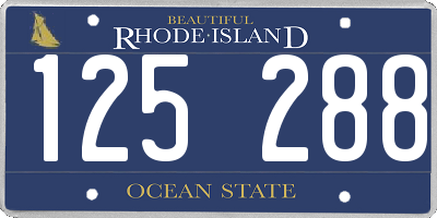 RI license plate 125288