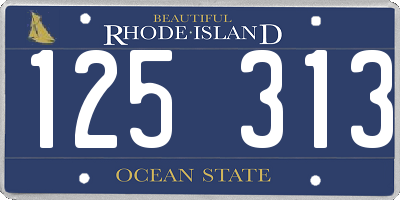 RI license plate 125313