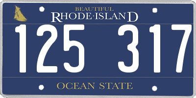 RI license plate 125317
