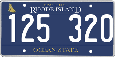 RI license plate 125320