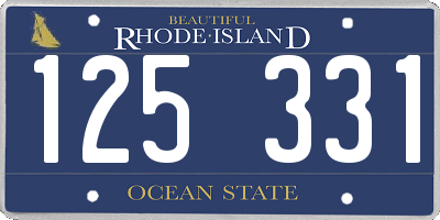 RI license plate 125331