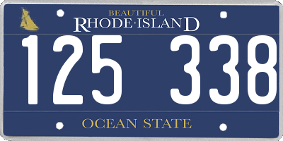 RI license plate 125338
