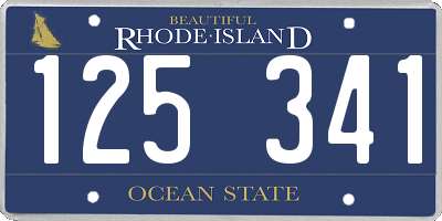 RI license plate 125341
