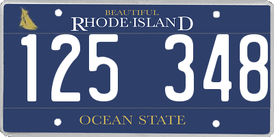 RI license plate 125348