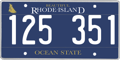 RI license plate 125351