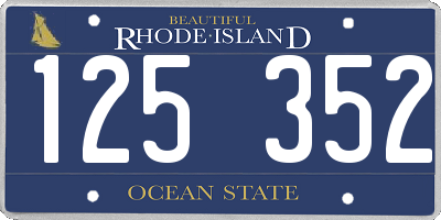 RI license plate 125352