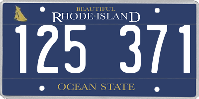 RI license plate 125371
