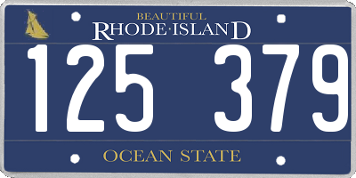 RI license plate 125379