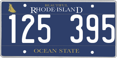 RI license plate 125395
